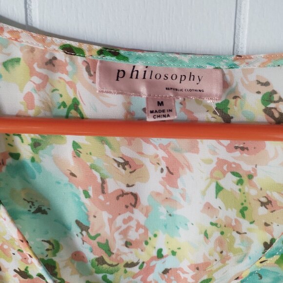 Philosophy Multicolour Sheer Long Sleeve Blouse - Picture 7 of 7